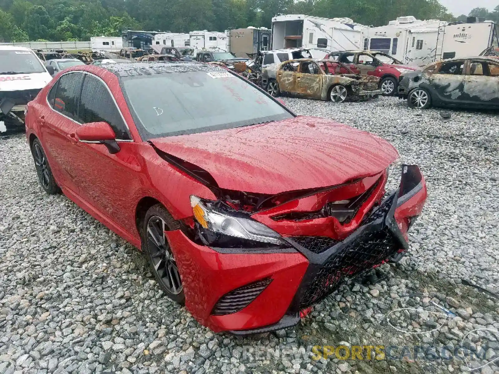 1 Photograph of a damaged car 4T1B61HK6KU166274 TOYOTA CAMRY 2019