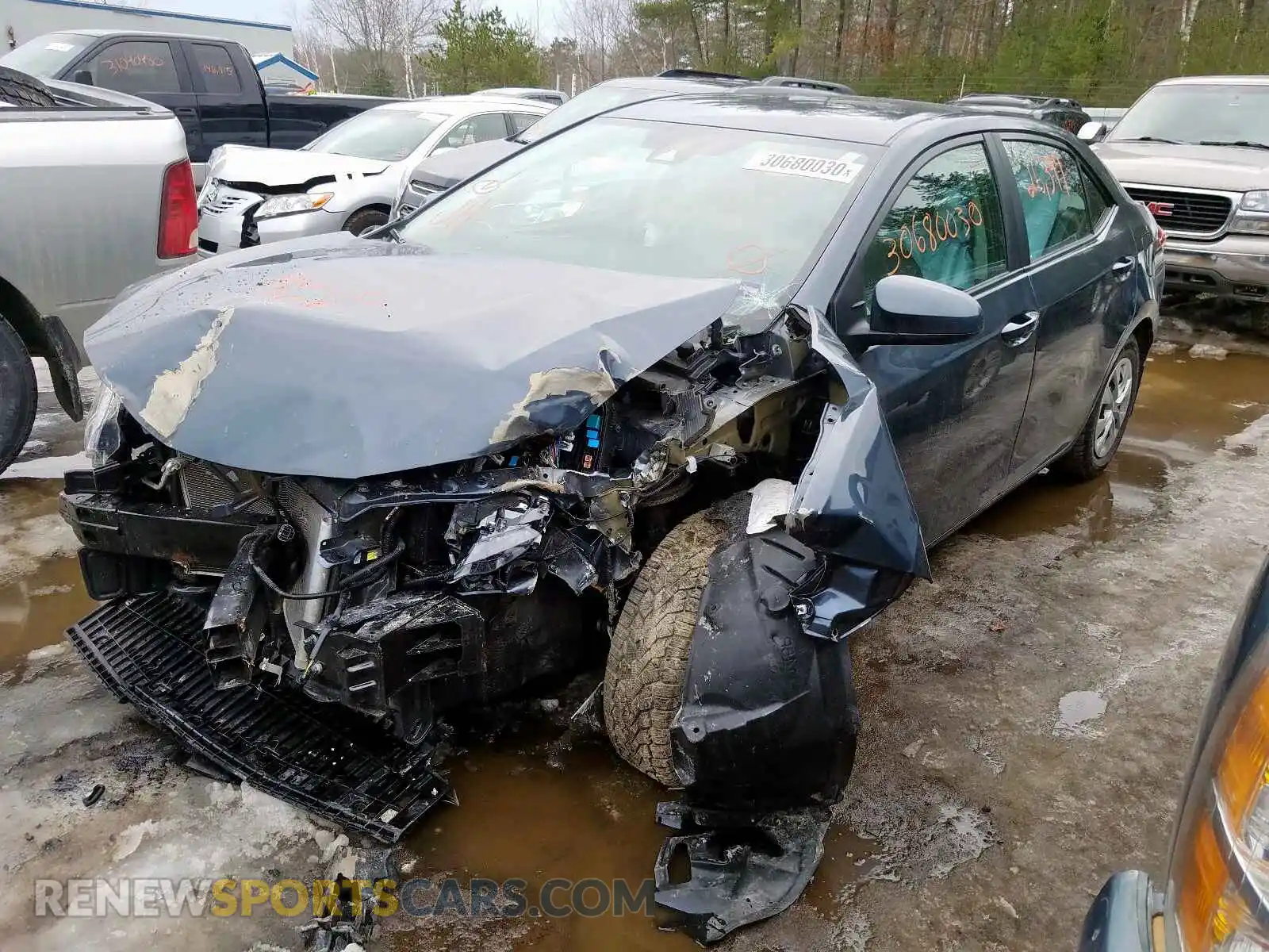 2 Photograph of a damaged car 2T1BPRHE1KC144836 TOYOTA COROLLA 2019