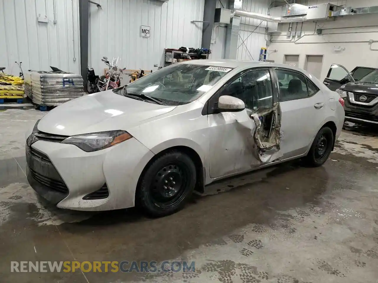 1 Photograph of a damaged car 2T1BPRHE1KC159854 TOYOTA COROLLA 2019