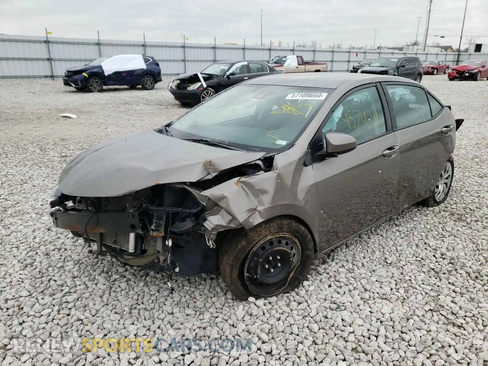 2 Photograph of a damaged car 2T1BURHE0KC137594 TOYOTA COROLLA 2019