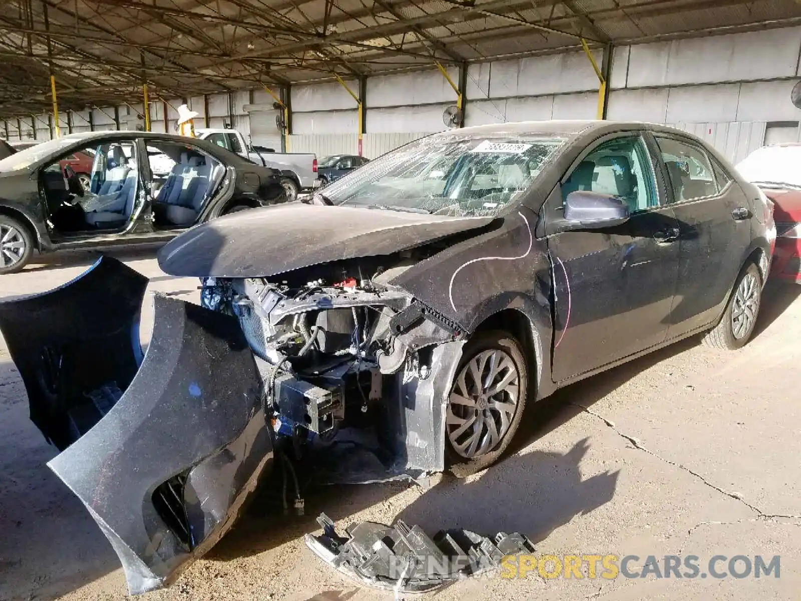 2 Photograph of a damaged car 2T1BURHE0KC143377 TOYOTA COROLLA 2019