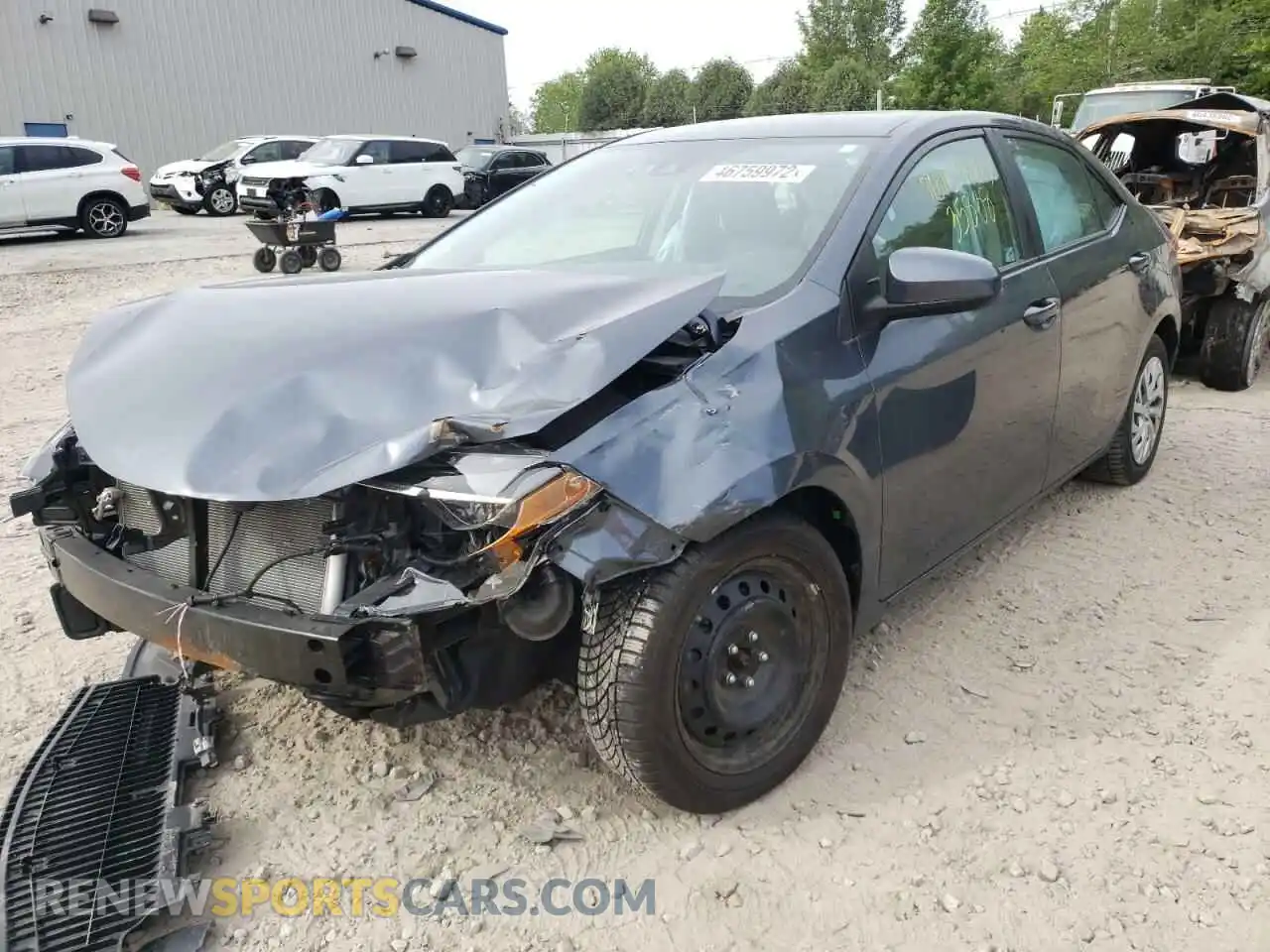 2 Photograph of a damaged car 2T1BURHE0KC143749 TOYOTA COROLLA 2019