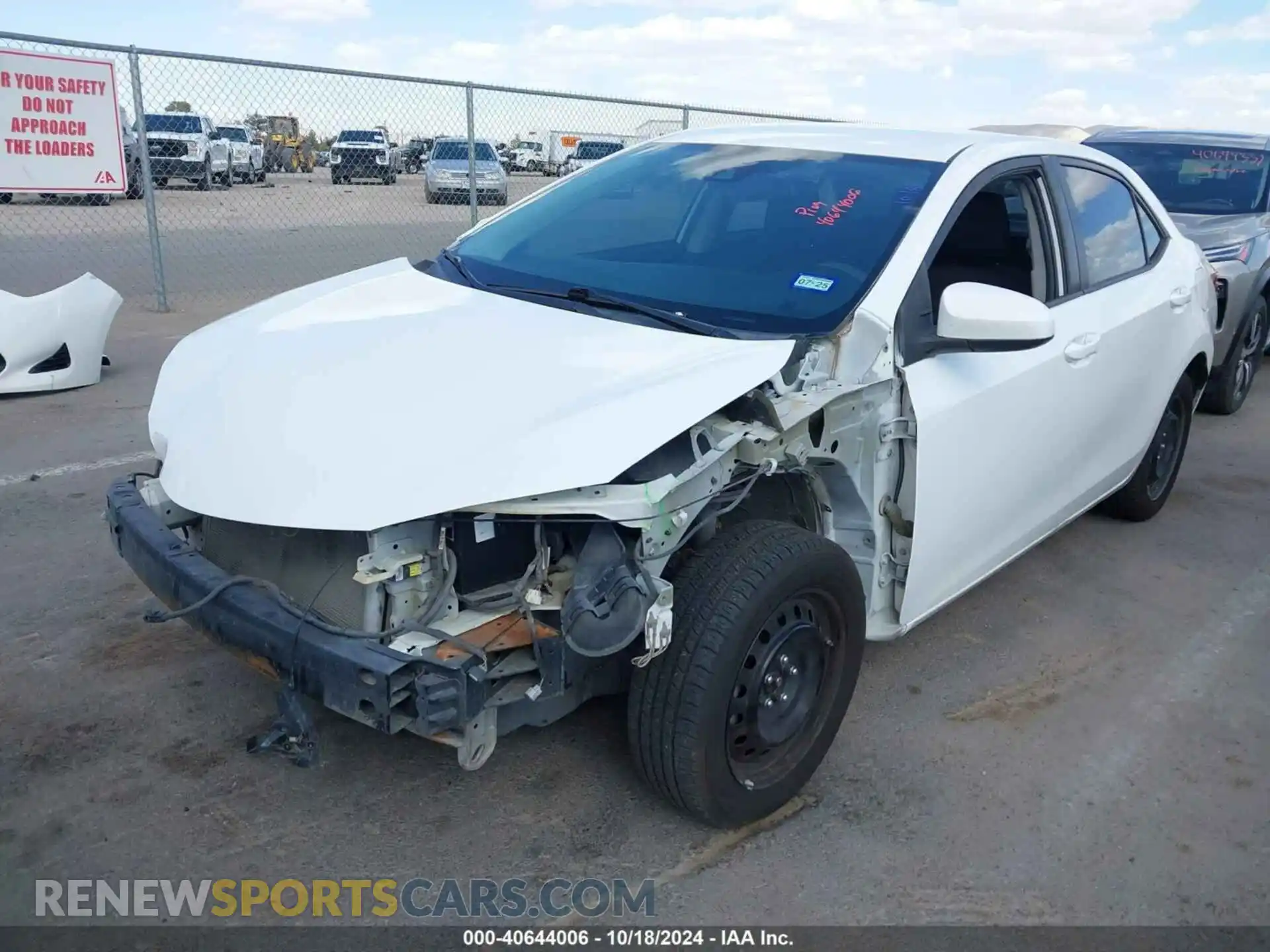 2 Photograph of a damaged car 2T1BURHE0KC148868 TOYOTA COROLLA 2019