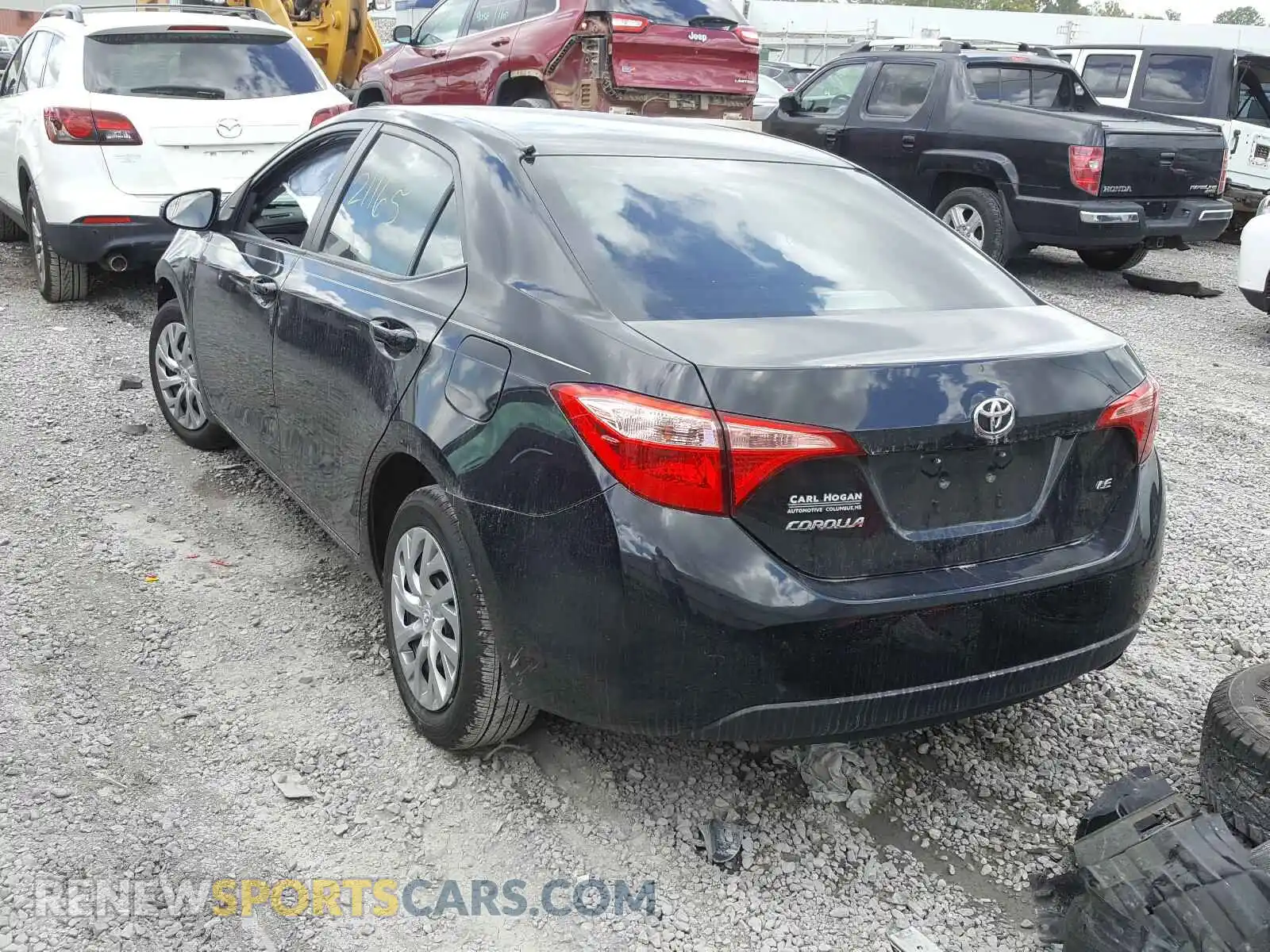 3 Photograph of a damaged car 2T1BURHE0KC164407 TOYOTA COROLLA 2019