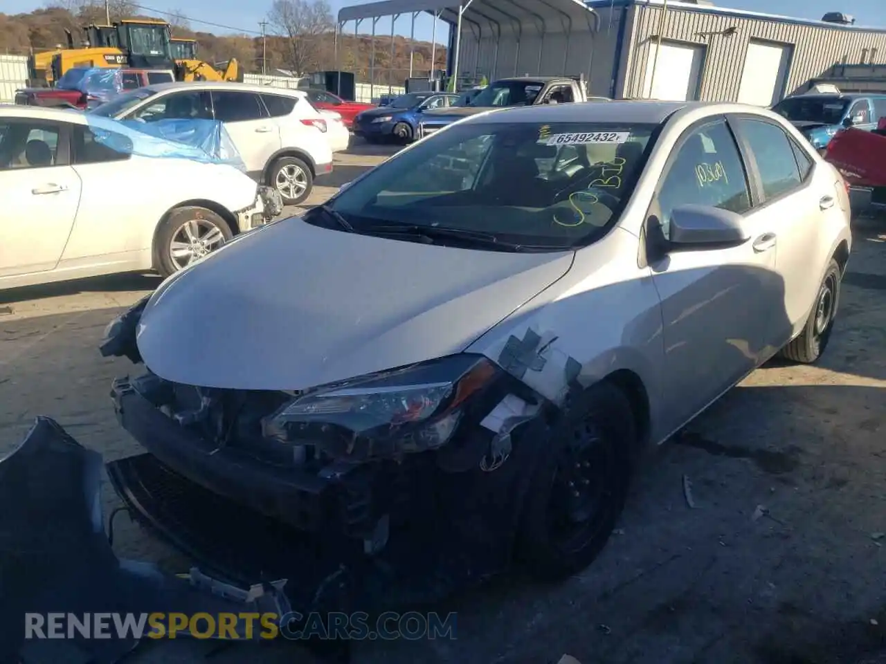 2 Photograph of a damaged car 2T1BURHE0KC166089 TOYOTA COROLLA 2019