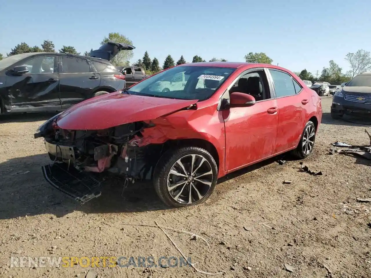 1 Photograph of a damaged car 2T1BURHE0KC175360 TOYOTA COROLLA 2019