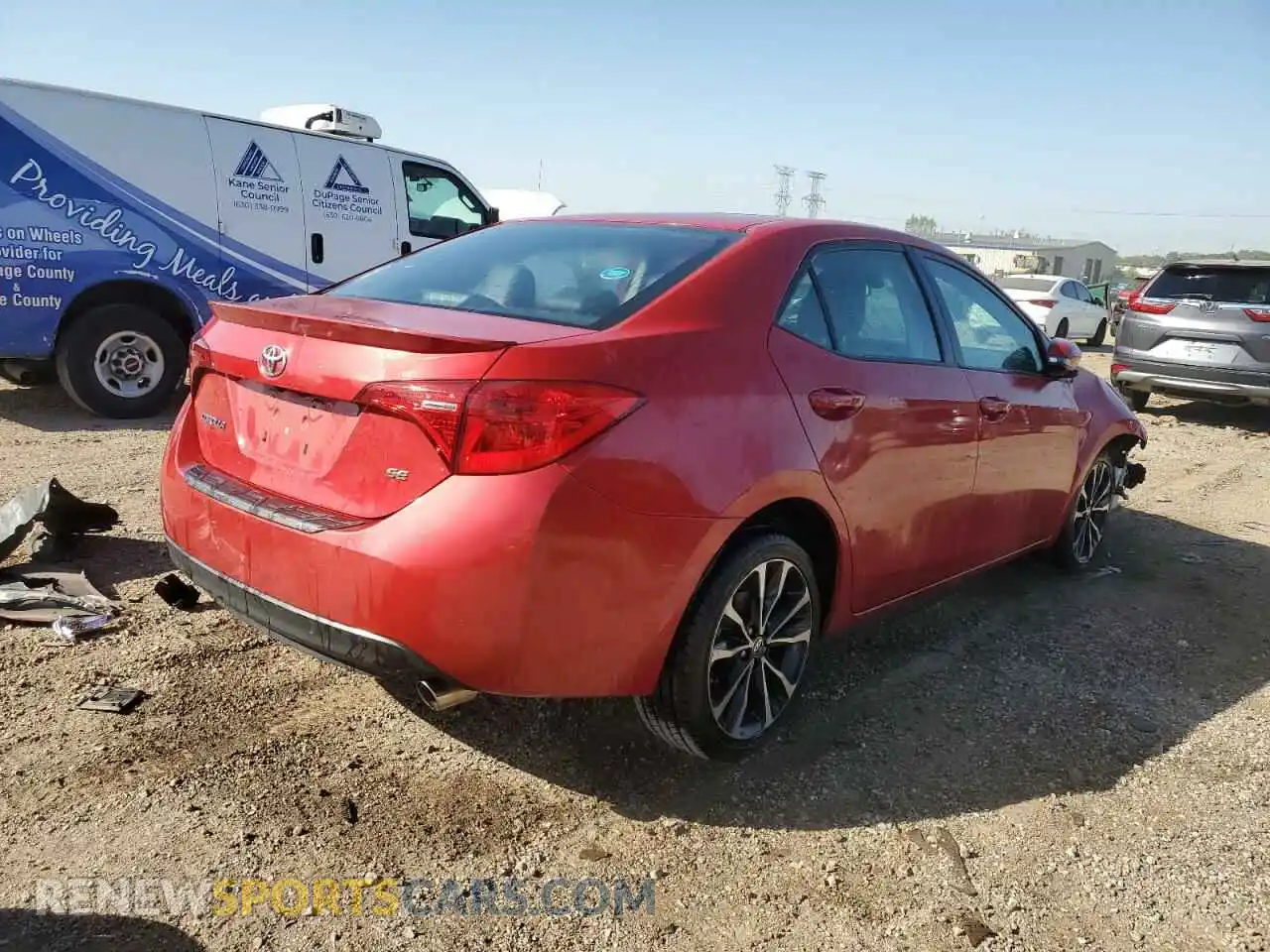 3 Photograph of a damaged car 2T1BURHE0KC175360 TOYOTA COROLLA 2019