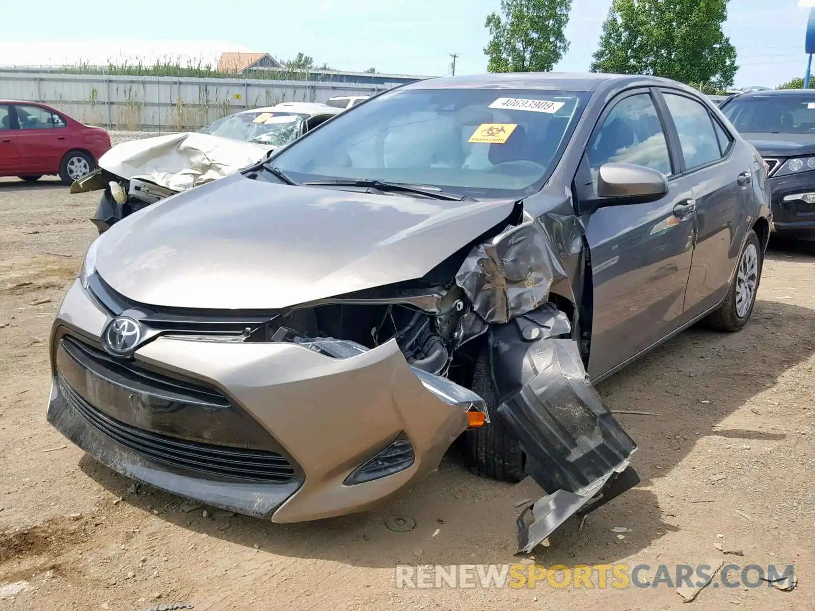 2 Photograph of a damaged car 2T1BURHE0KC206543 TOYOTA COROLLA 2019