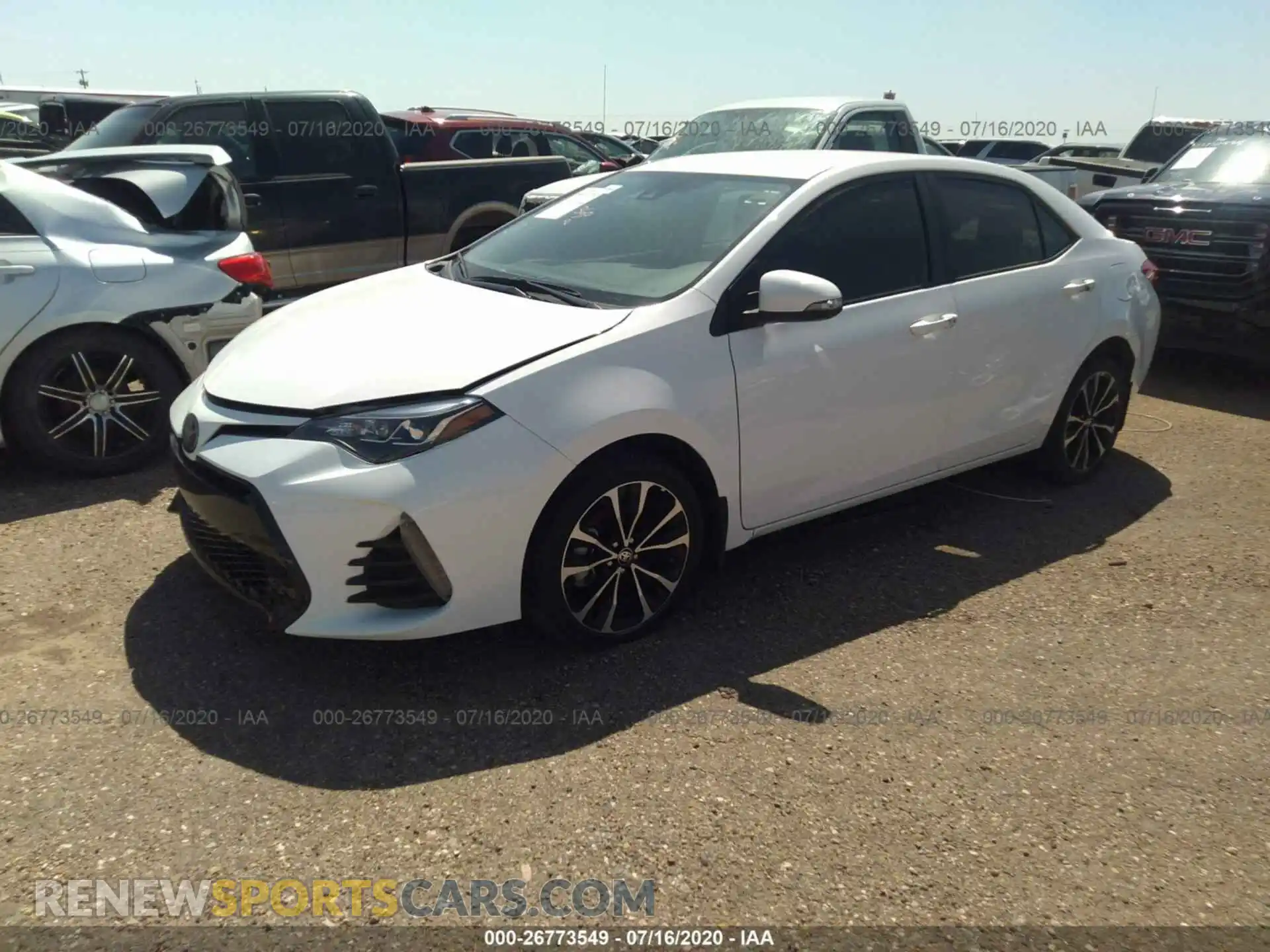 2 Photograph of a damaged car 2T1BURHE0KC207823 TOYOTA COROLLA 2019