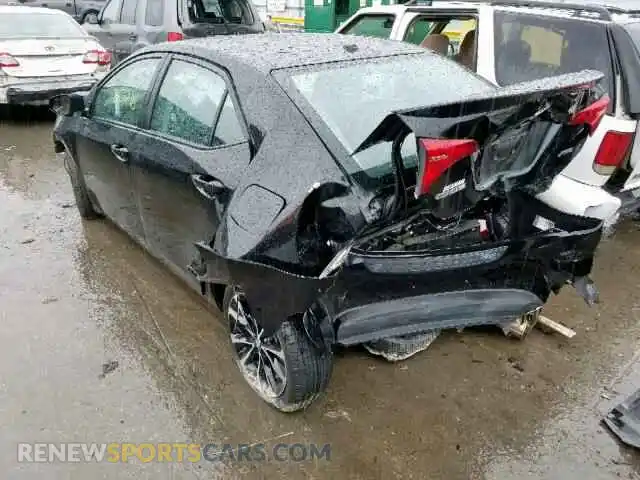 3 Photograph of a damaged car 2T1BURHE0KC208440 TOYOTA COROLLA 2019