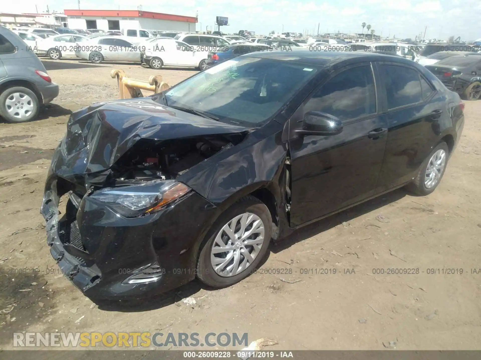 2 Photograph of a damaged car 2T1BURHE0KC219437 TOYOTA COROLLA 2019