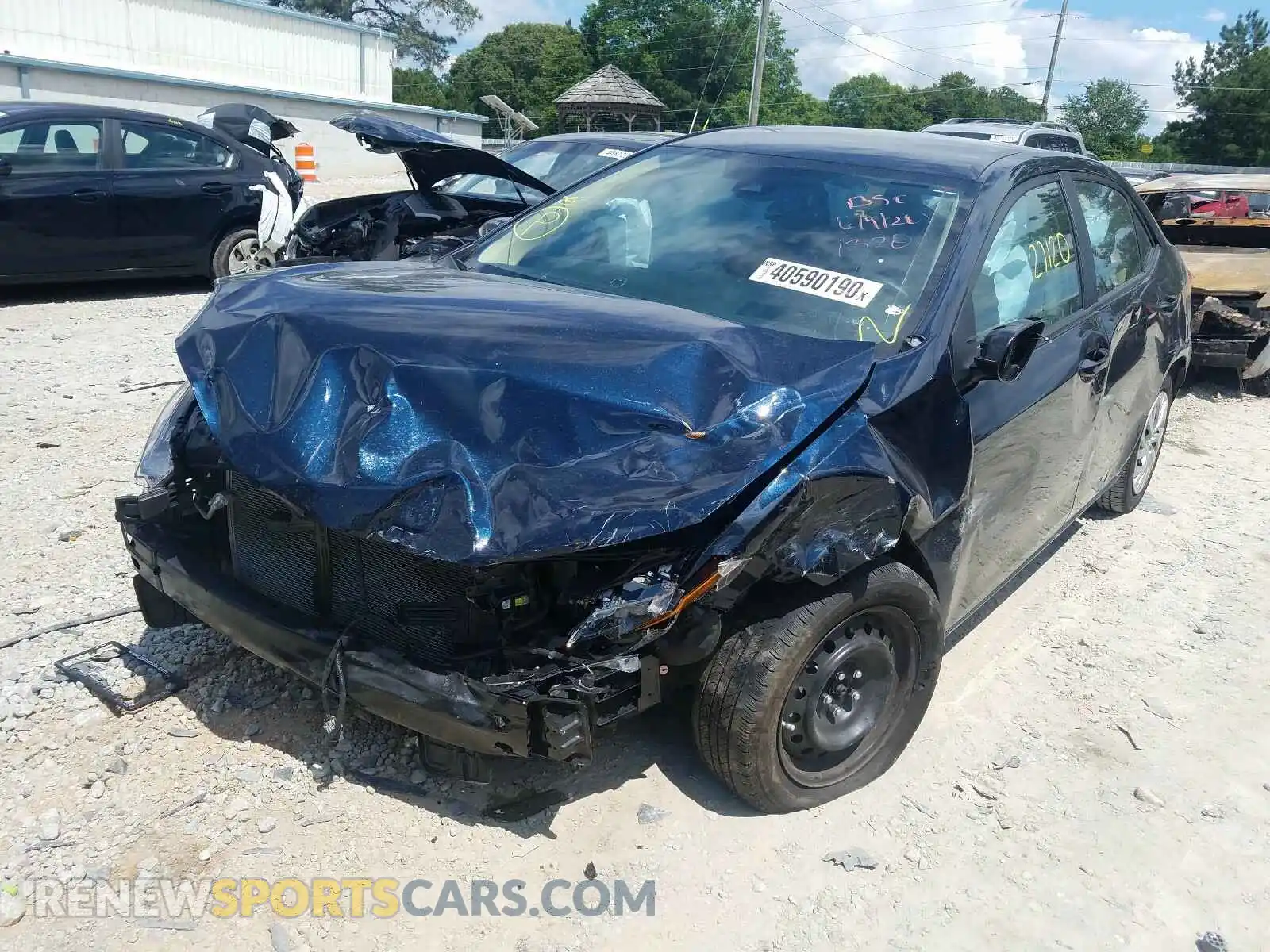 2 Photograph of a damaged car 2T1BURHE0KC221320 TOYOTA COROLLA 2019