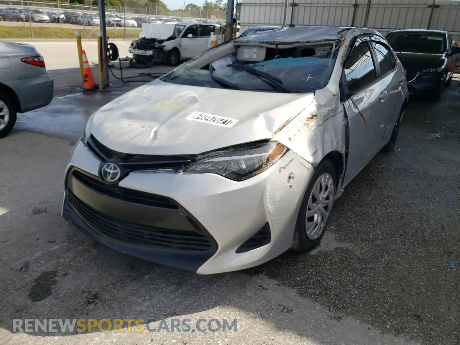 2 Photograph of a damaged car 2T1BURHE0KC225643 TOYOTA COROLLA 2019