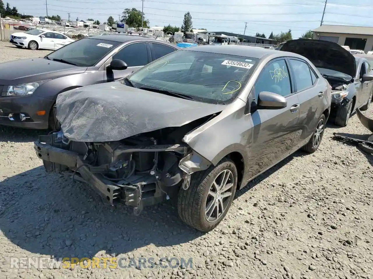 2 Photograph of a damaged car 2T1BURHE0KC225934 TOYOTA COROLLA 2019