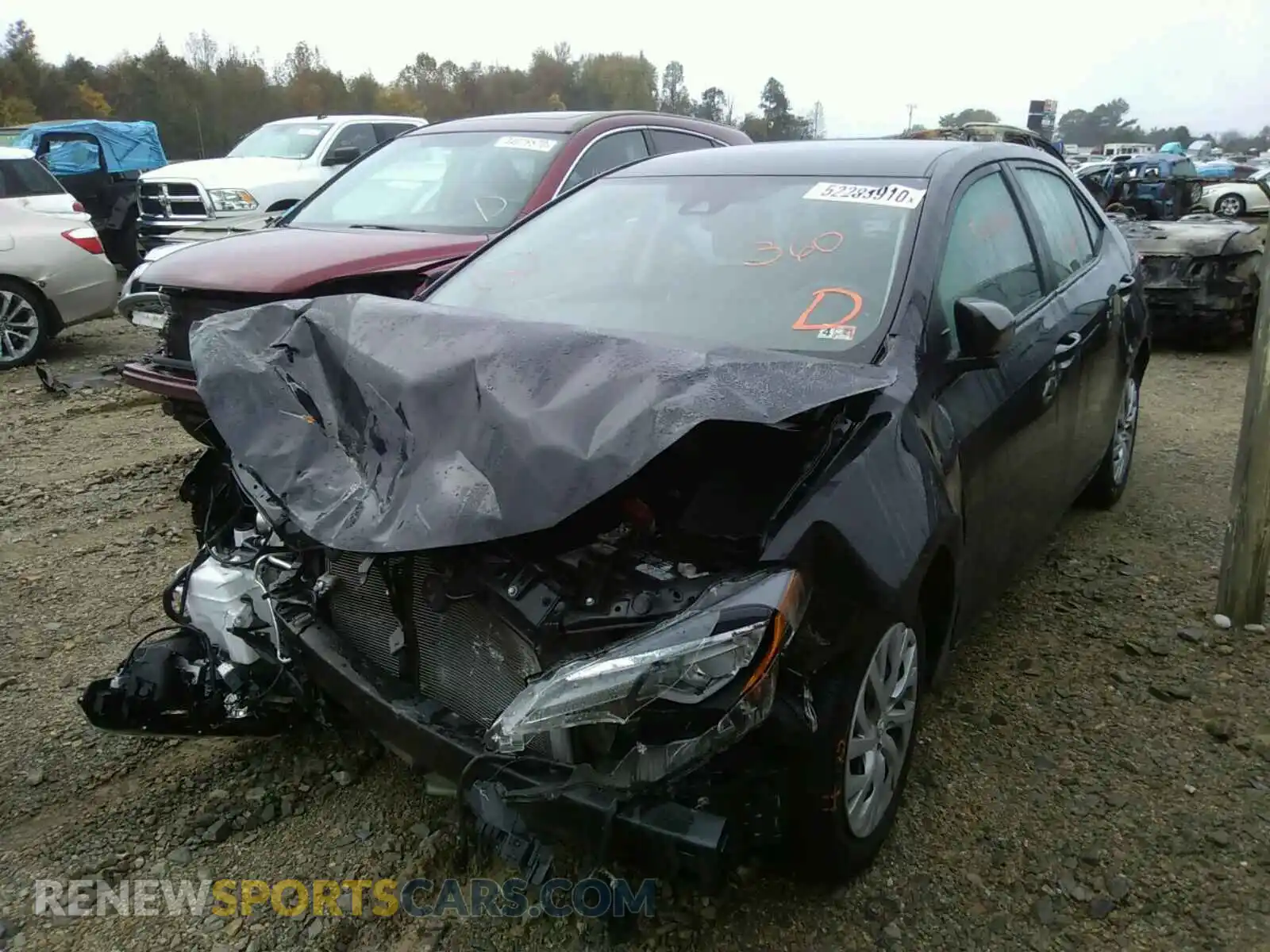 2 Photograph of a damaged car 2T1BURHE0KC226582 TOYOTA COROLLA 2019
