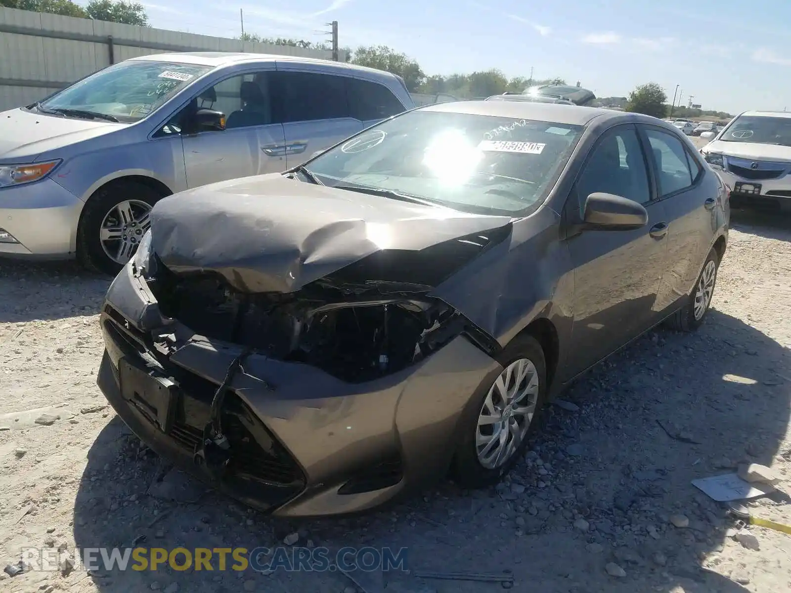2 Photograph of a damaged car 2T1BURHE0KC229692 TOYOTA COROLLA 2019
