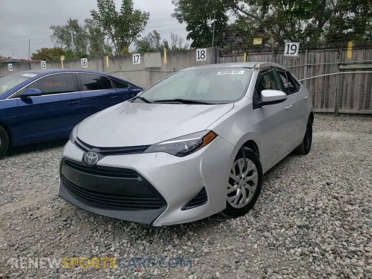 2 Photograph of a damaged car 2T1BURHE0KC243043 TOYOTA COROLLA 2019