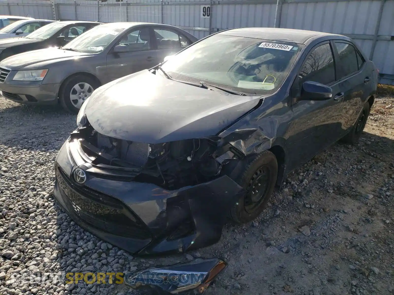 2 Photograph of a damaged car 2T1BURHE0KC246363 TOYOTA COROLLA 2019