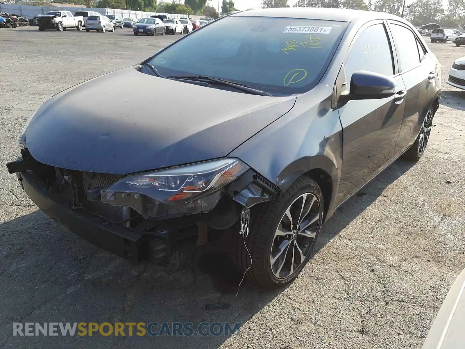 2 Photograph of a damaged car 2T1BURHE1KC134607 TOYOTA COROLLA 2019