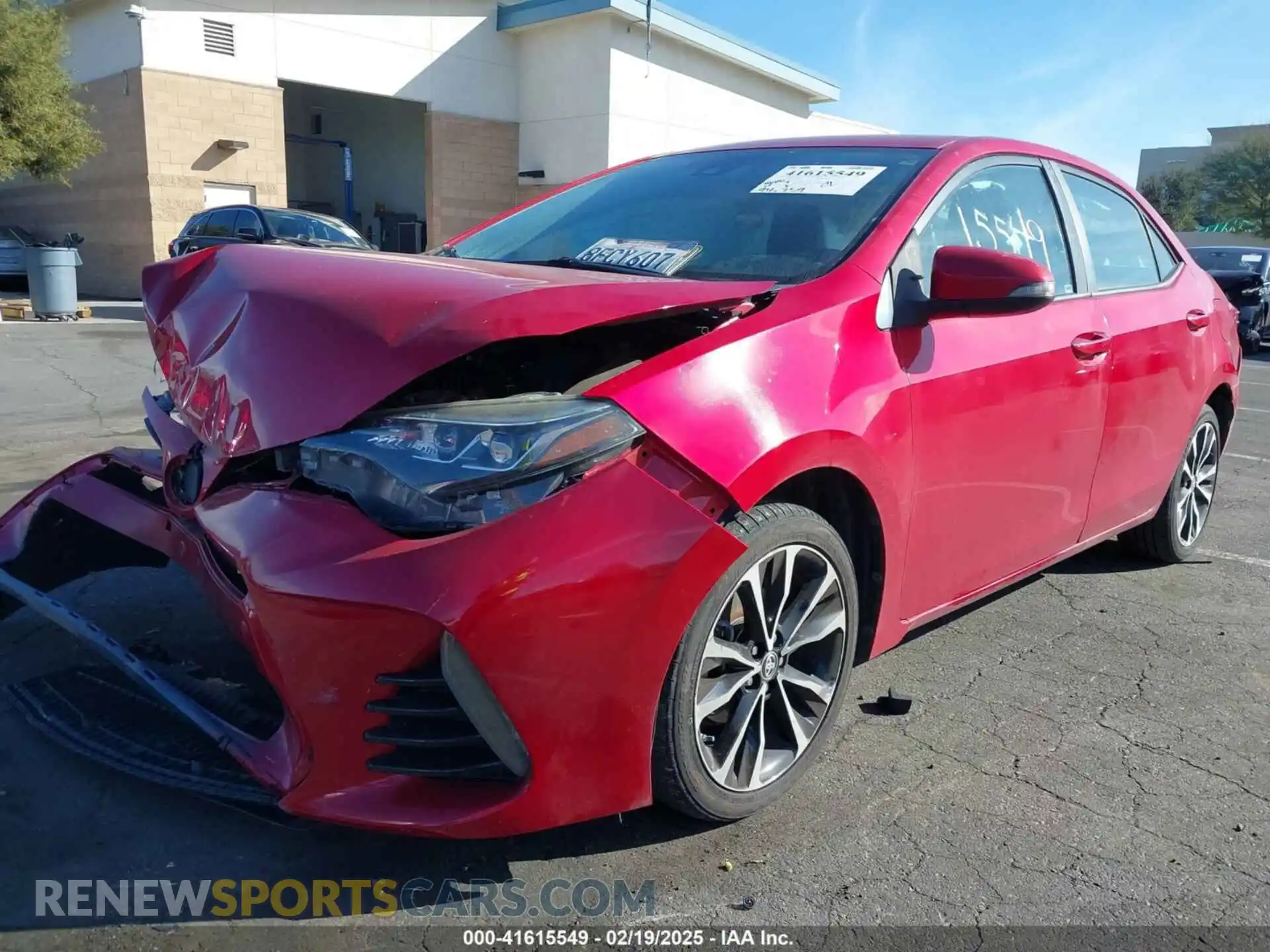 2 Photograph of a damaged car 2T1BURHE1KC136289 TOYOTA COROLLA 2019