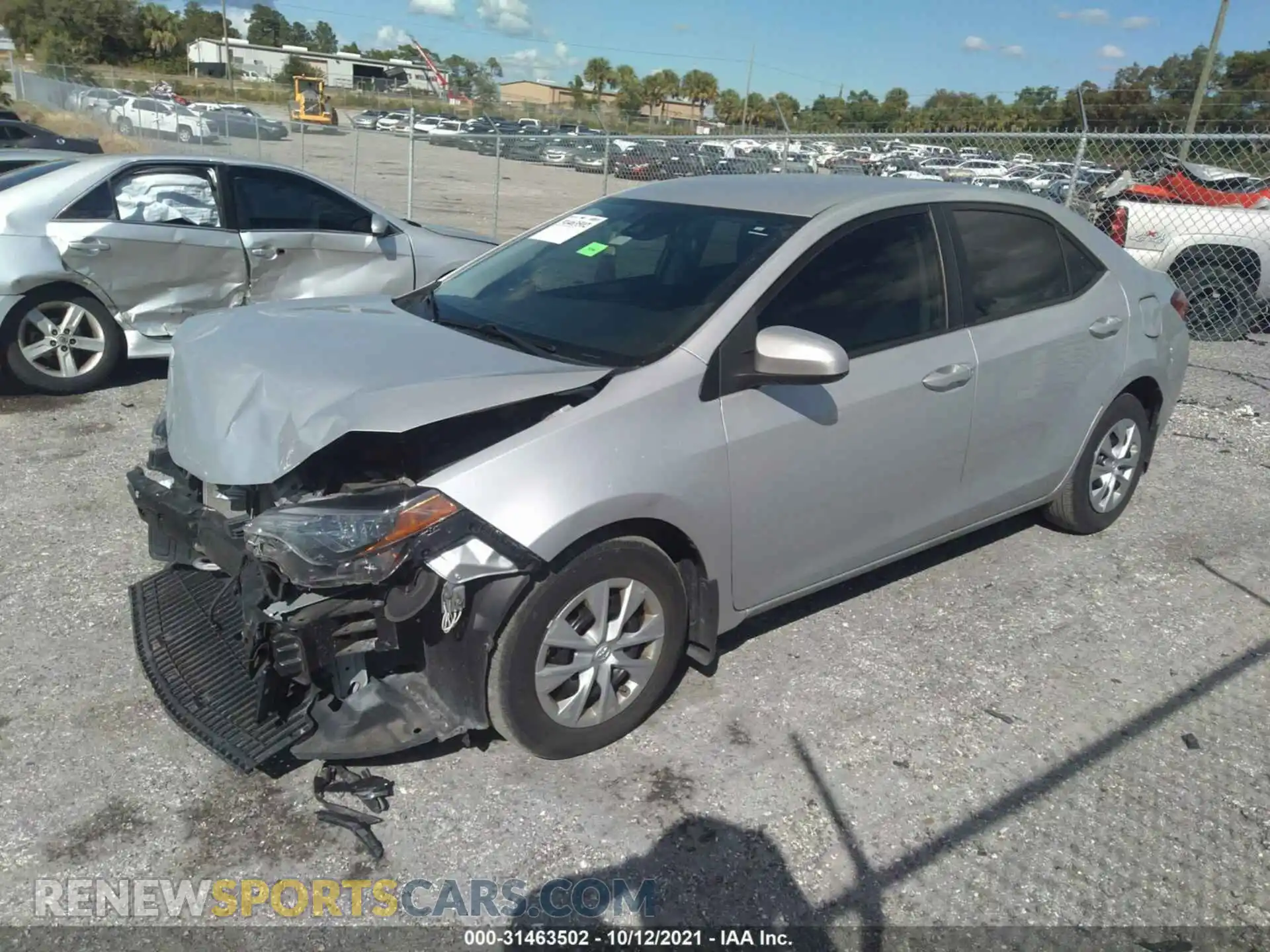 2 Photograph of a damaged car 2T1BURHE1KC155974 TOYOTA COROLLA 2019