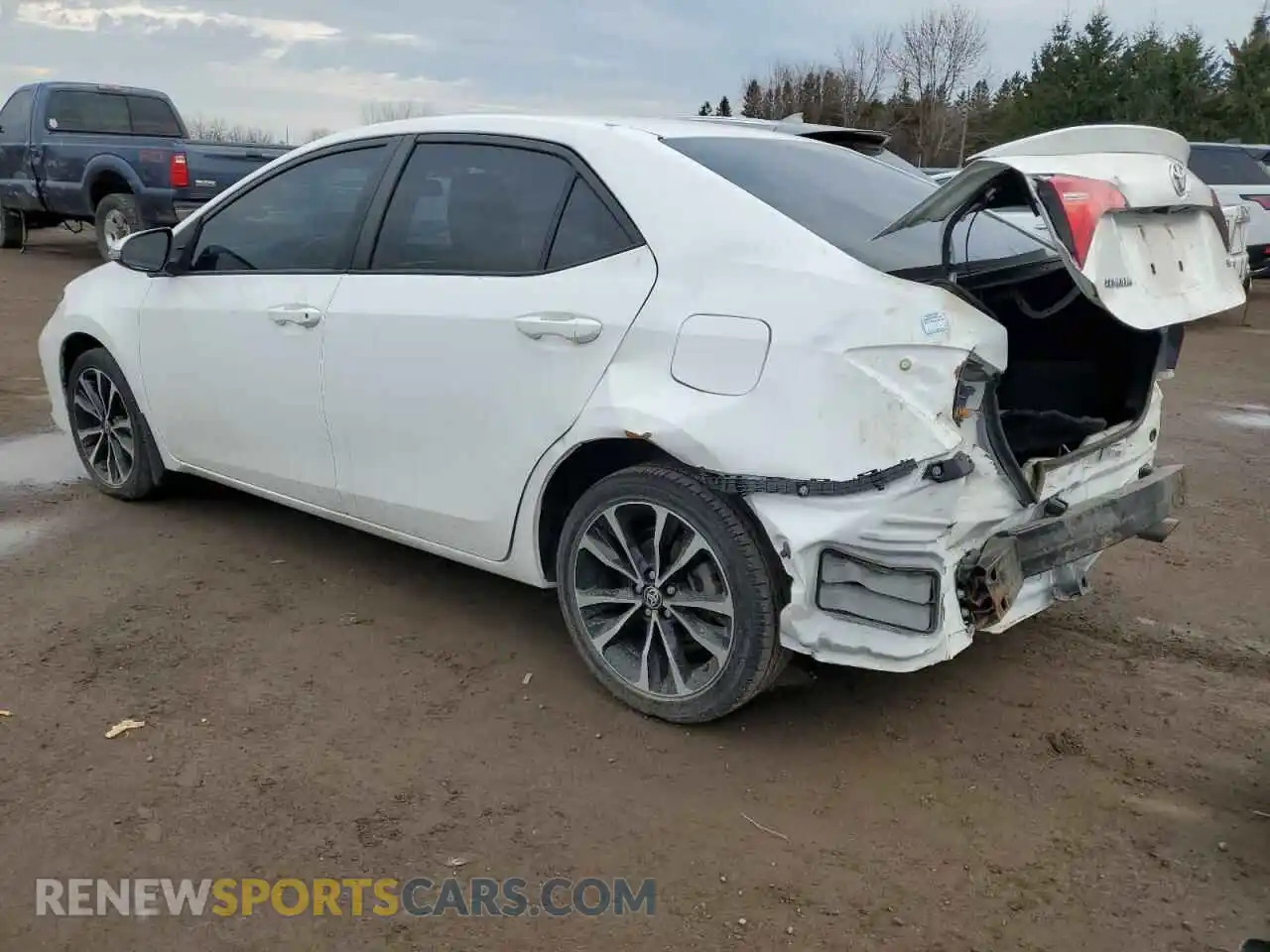 2 Photograph of a damaged car 2T1BURHE1KC158499 TOYOTA COROLLA 2019