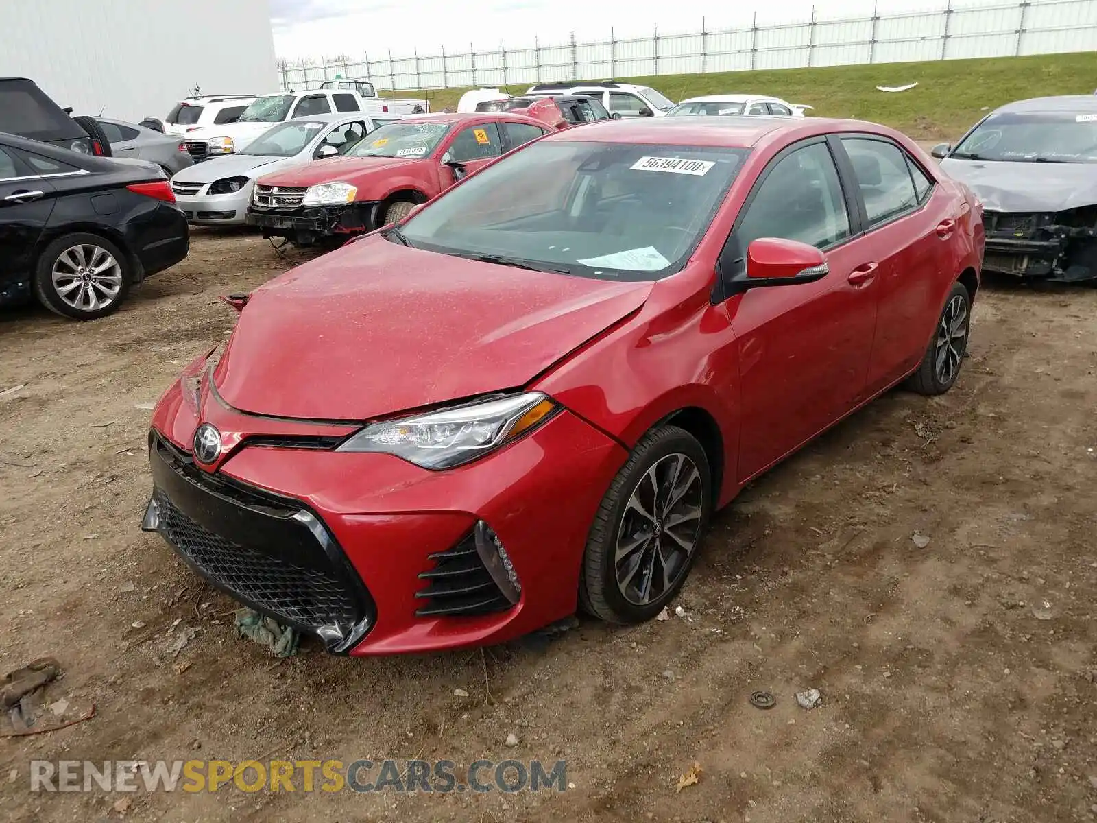2 Photograph of a damaged car 2T1BURHE1KC160544 TOYOTA COROLLA 2019