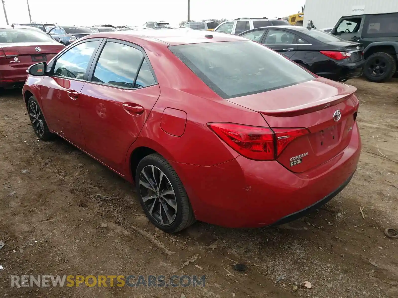 3 Photograph of a damaged car 2T1BURHE1KC160544 TOYOTA COROLLA 2019