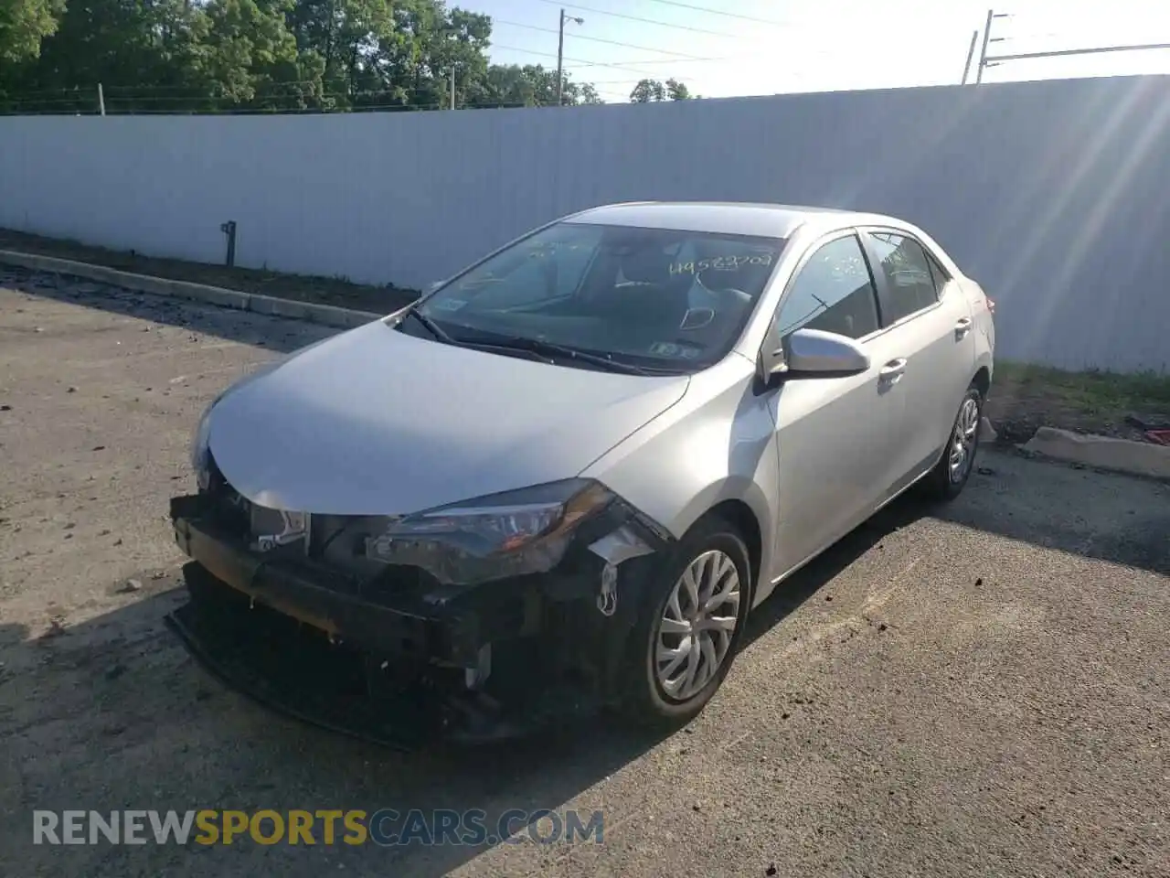 2 Photograph of a damaged car 2T1BURHE1KC164092 TOYOTA COROLLA 2019