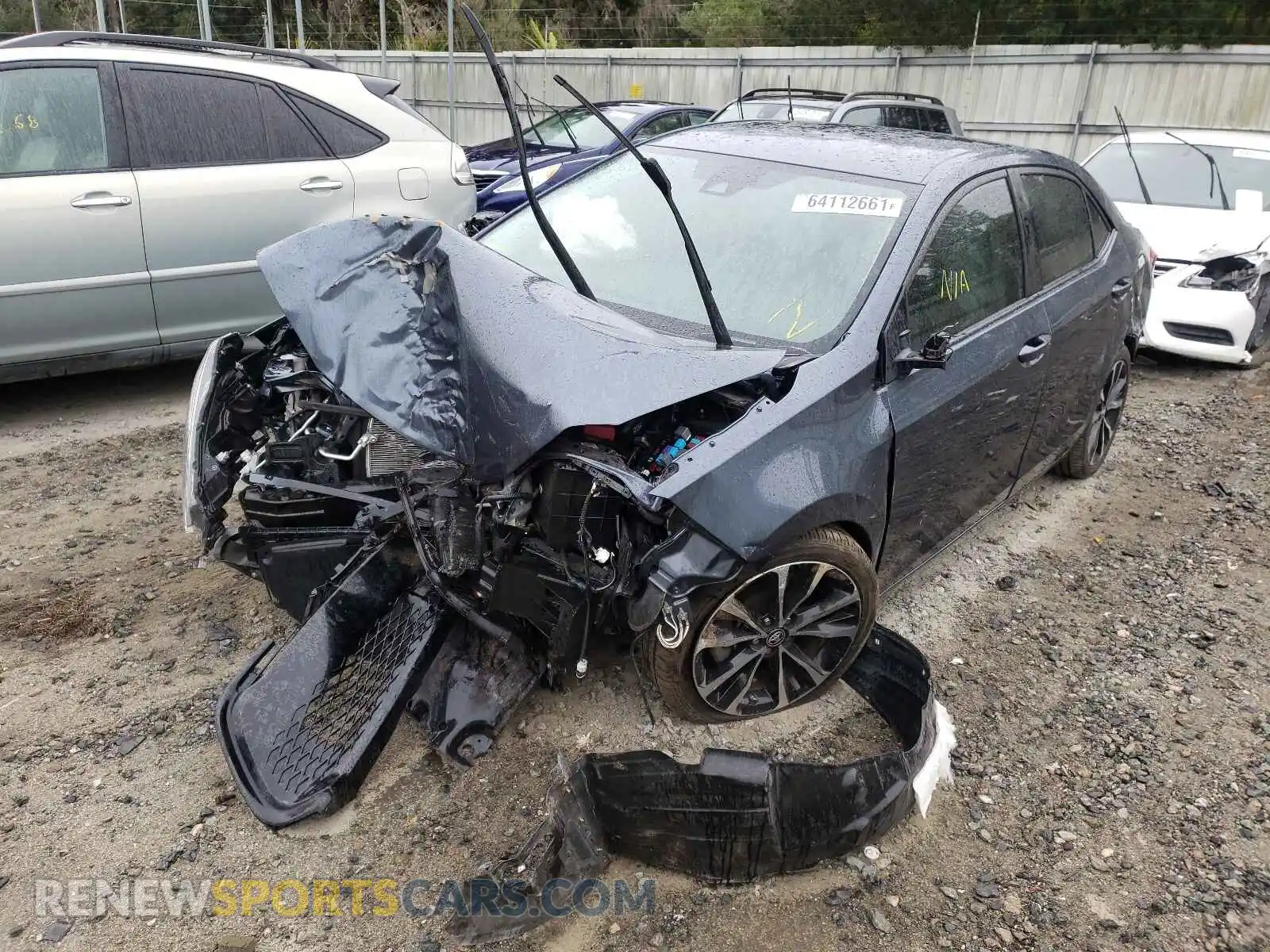 2 Photograph of a damaged car 2T1BURHE1KC182043 TOYOTA COROLLA 2019