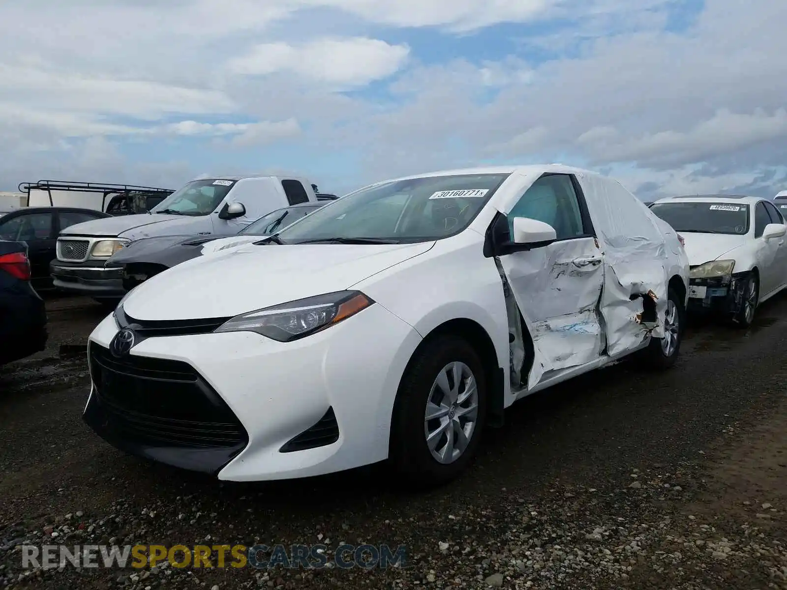 2 Photograph of a damaged car 2T1BURHE1KC182429 TOYOTA COROLLA 2019