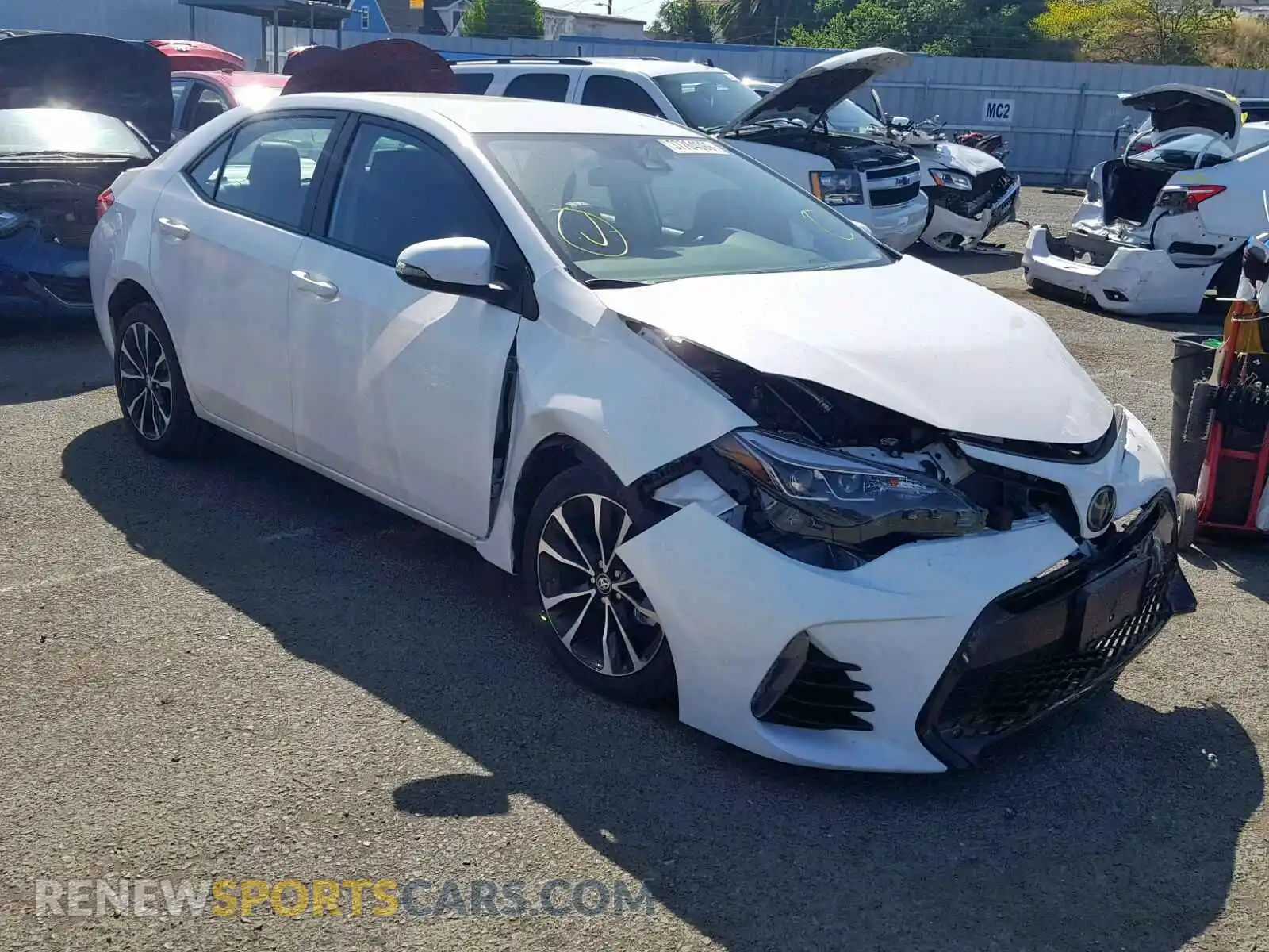 1 Photograph of a damaged car 2T1BURHE1KC183113 TOYOTA COROLLA 2019