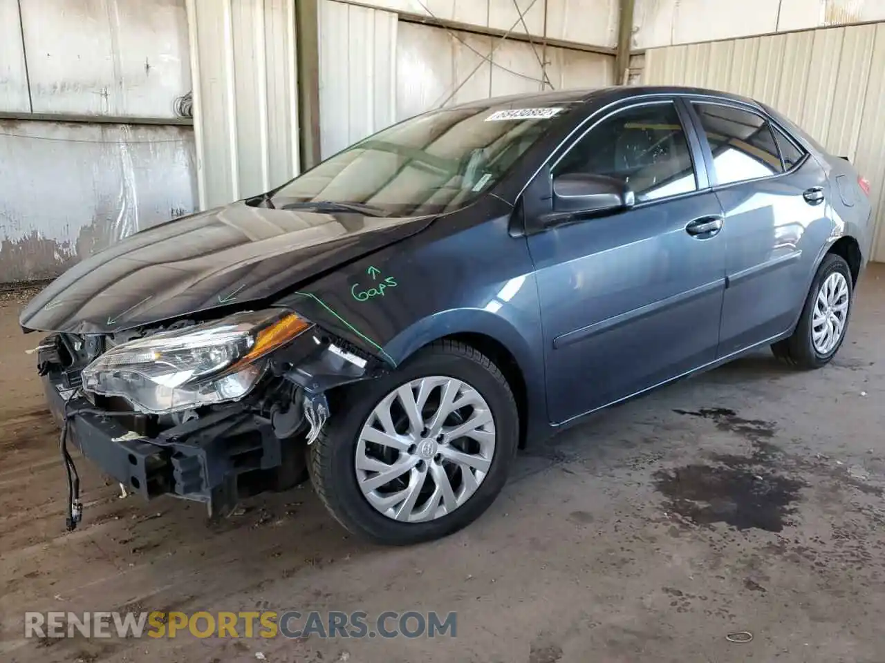 1 Photograph of a damaged car 2T1BURHE1KC186044 TOYOTA COROLLA 2019