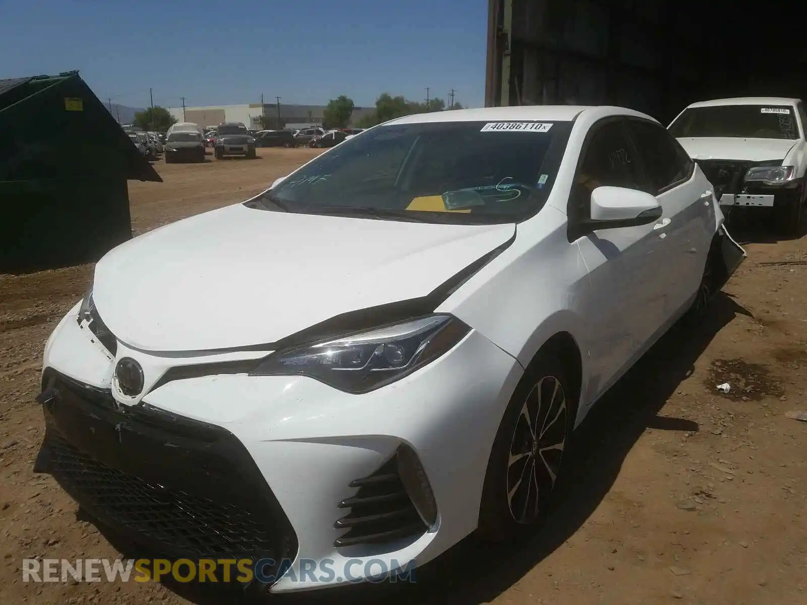 2 Photograph of a damaged car 2T1BURHE1KC188327 TOYOTA COROLLA 2019