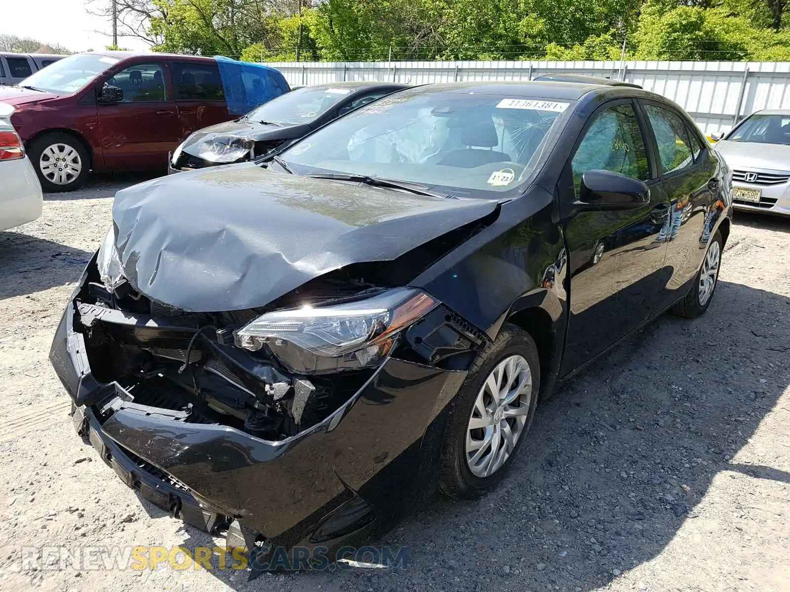 2 Photograph of a damaged car 2T1BURHE1KC191406 TOYOTA COROLLA 2019