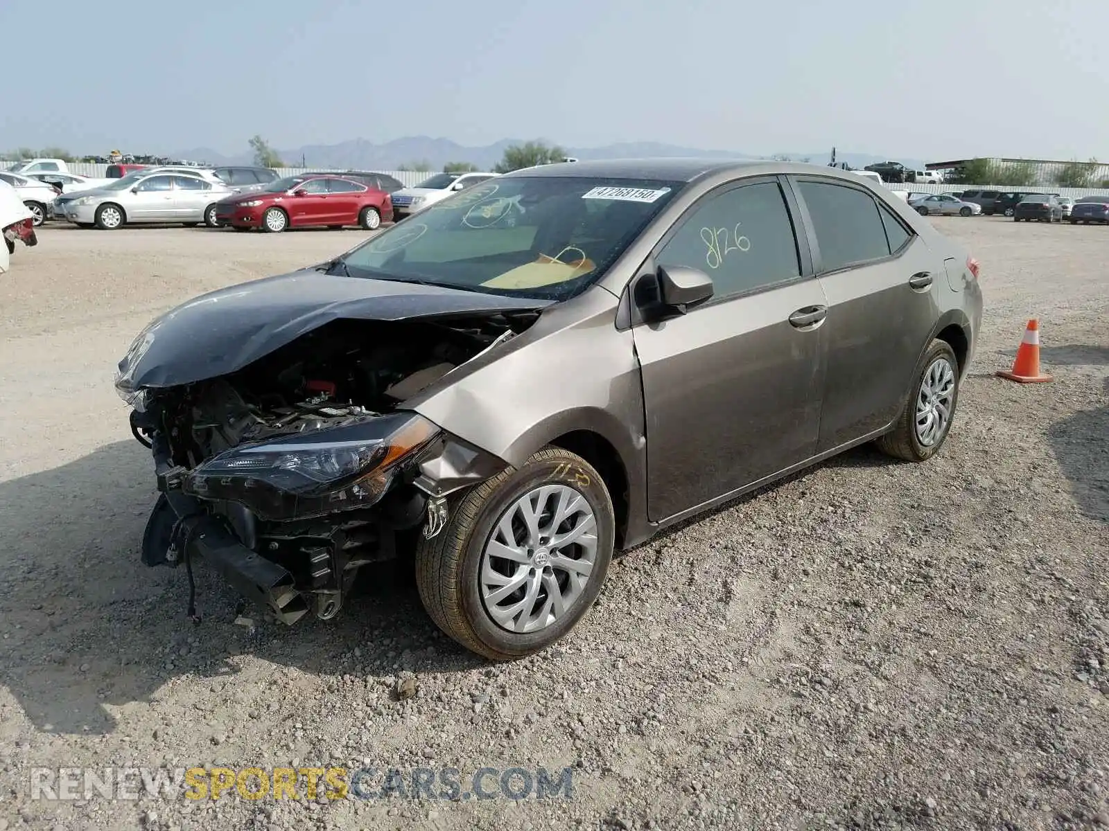 2 Photograph of a damaged car 2T1BURHE1KC200783 TOYOTA COROLLA 2019