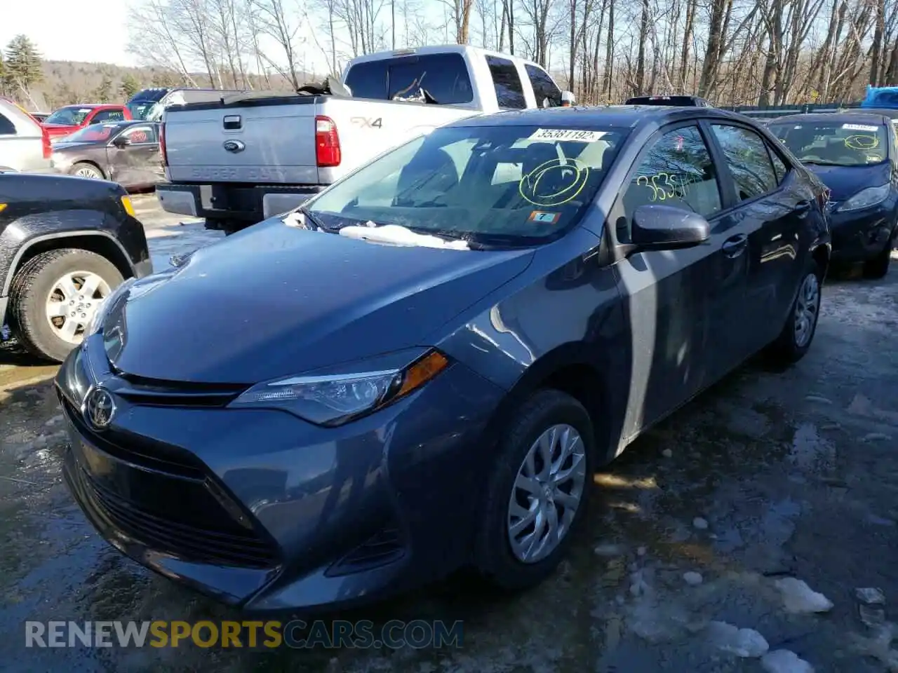2 Photograph of a damaged car 2T1BURHE1KC206762 TOYOTA COROLLA 2019
