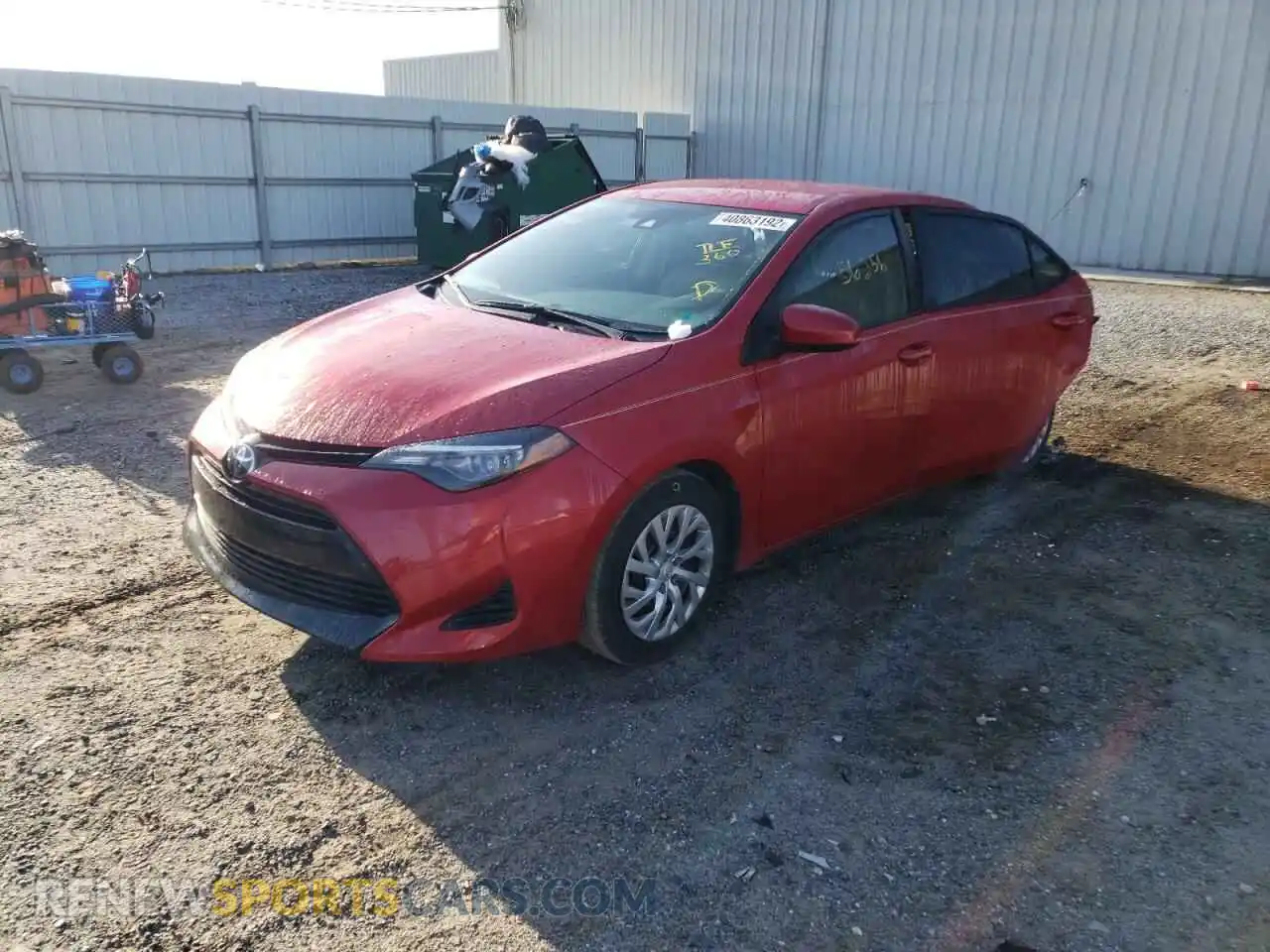 2 Photograph of a damaged car 2T1BURHE1KC214862 TOYOTA COROLLA 2019