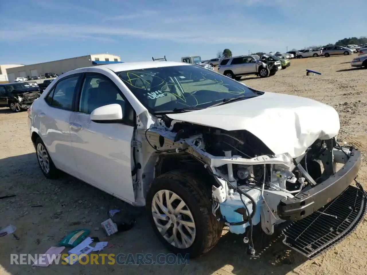1 Photograph of a damaged car 2T1BURHE1KC222671 TOYOTA COROLLA 2019