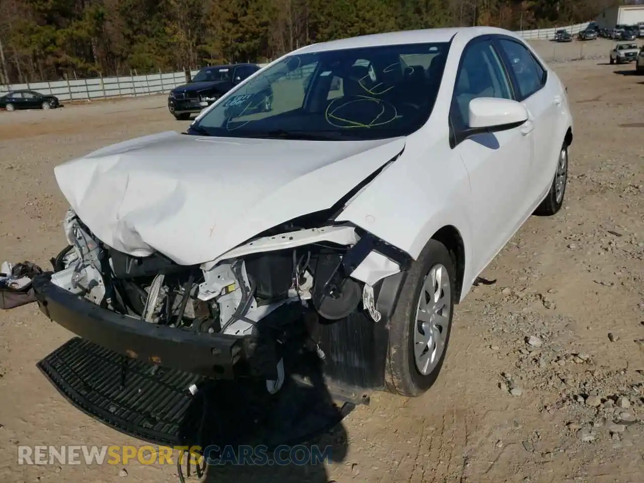2 Photograph of a damaged car 2T1BURHE1KC222671 TOYOTA COROLLA 2019