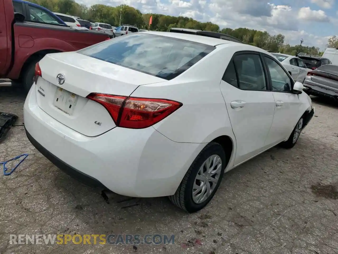 3 fotografías del automóvil dañado 2T1BURHE1KC227983 TOYOTA COROLLA 2019
