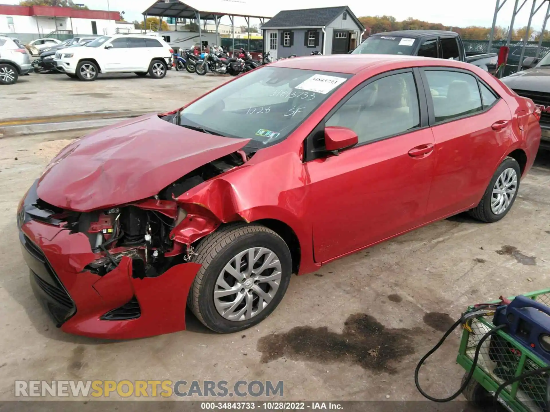 2 Photograph of a damaged car 2T1BURHE2KC131683 TOYOTA COROLLA 2019