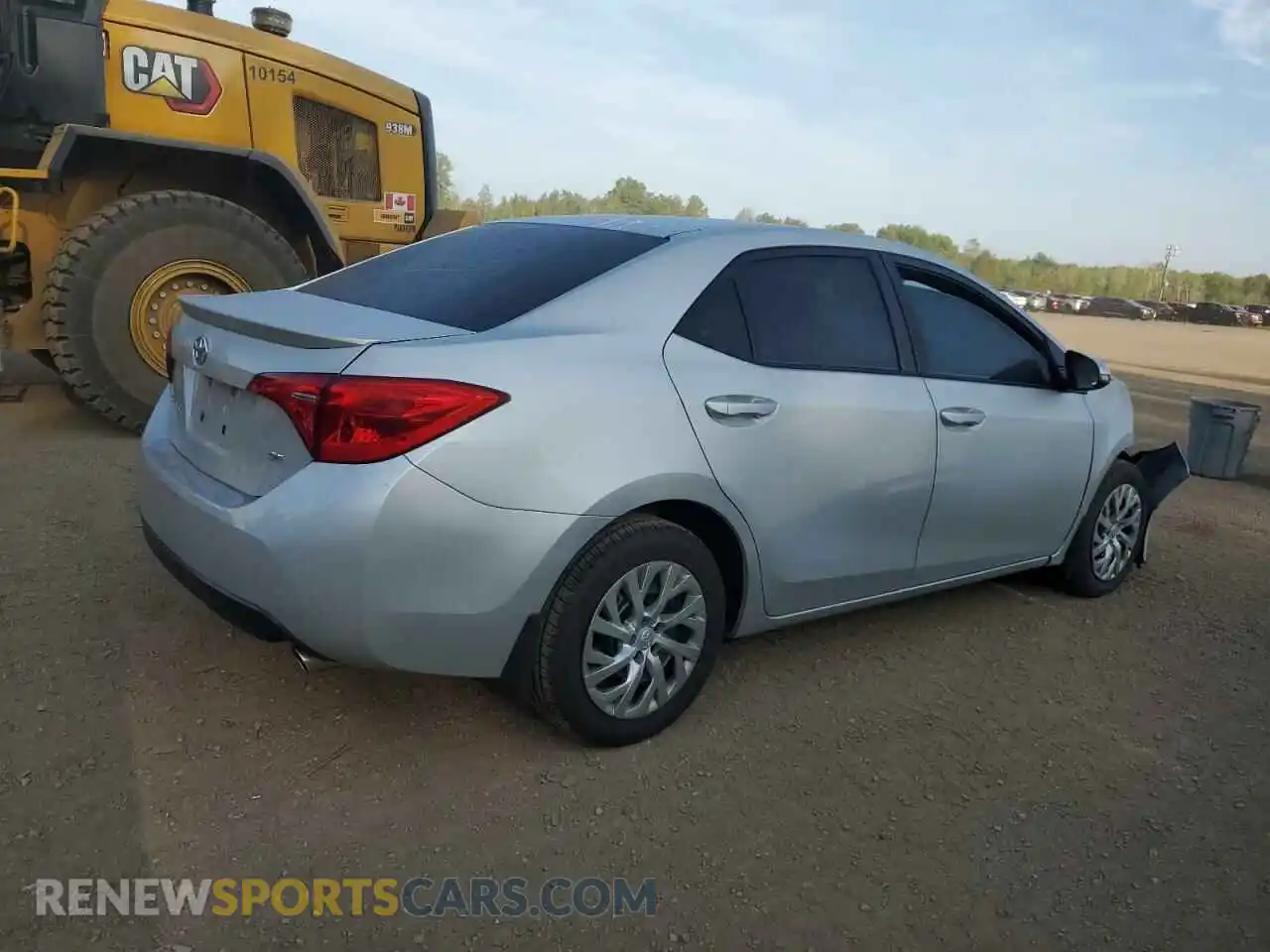 3 fotografías del automóvil dañado 2T1BURHE2KC132543 TOYOTA COROLLA 2019