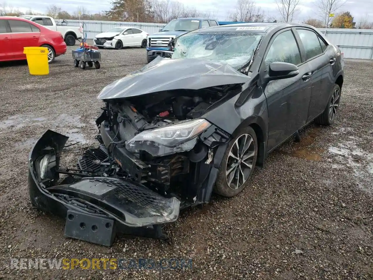 2 Photograph of a damaged car 2T1BURHE2KC163968 TOYOTA COROLLA 2019
