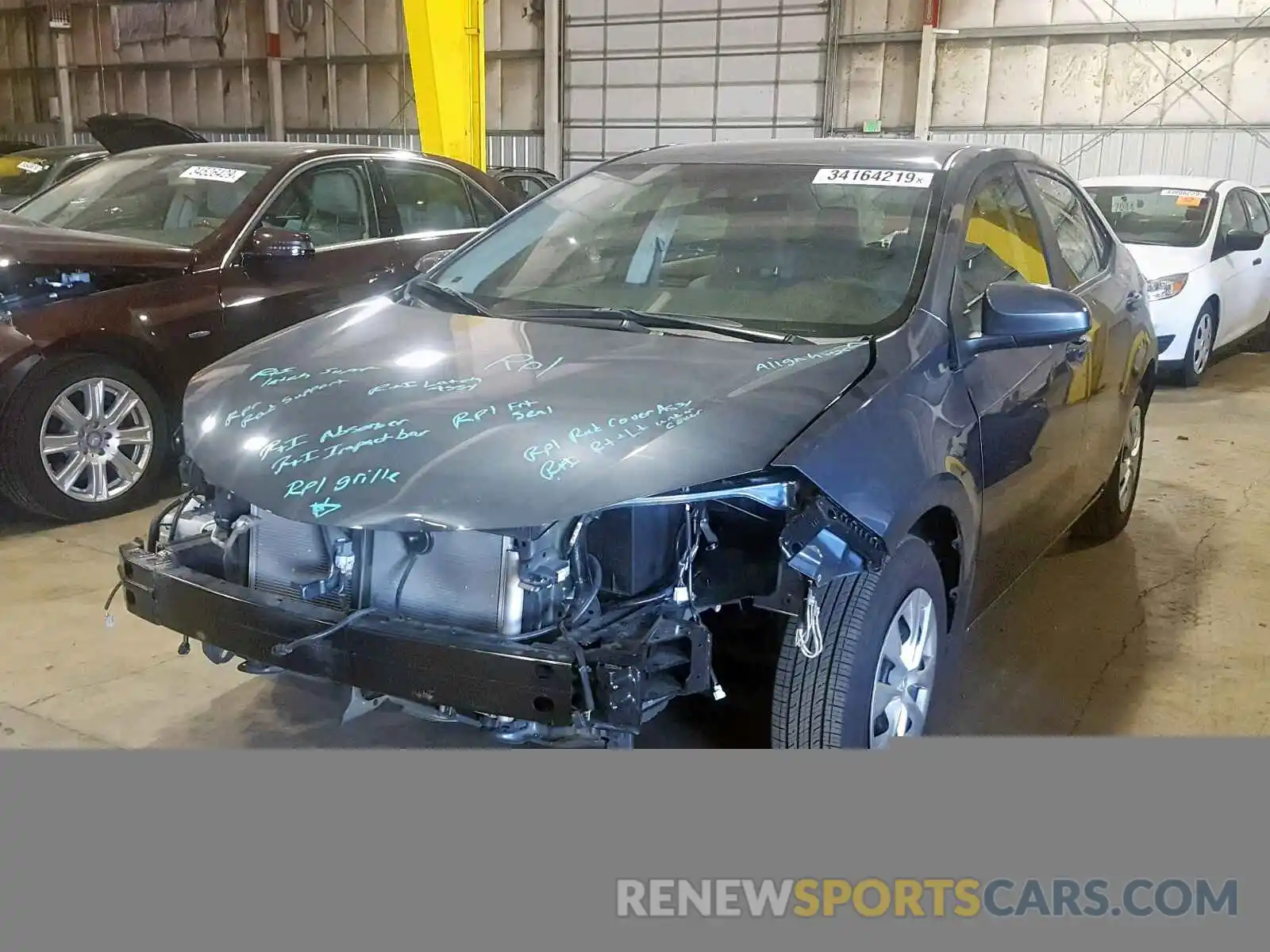 2 Photograph of a damaged car 2T1BURHE2KC166868 TOYOTA COROLLA 2019