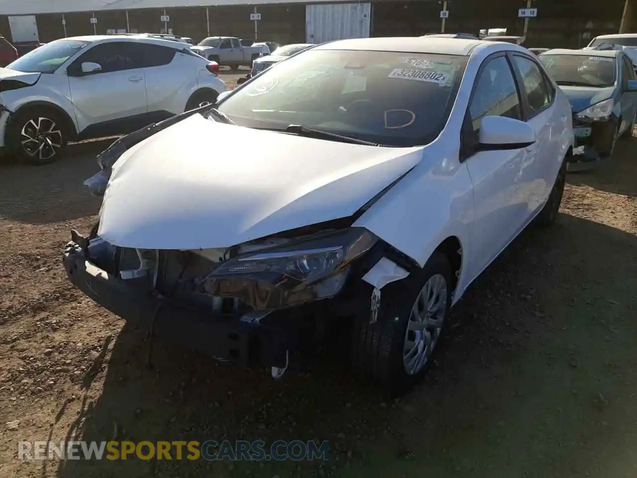2 Photograph of a damaged car 2T1BURHE2KC169205 TOYOTA COROLLA 2019