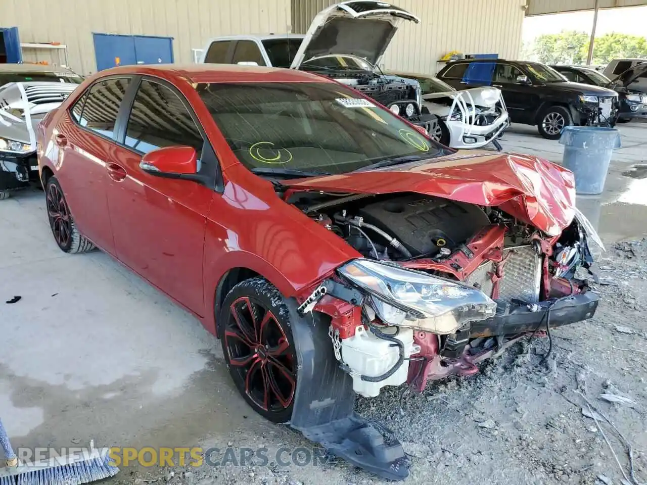1 Photograph of a damaged car 2T1BURHE2KC173528 TOYOTA COROLLA 2019