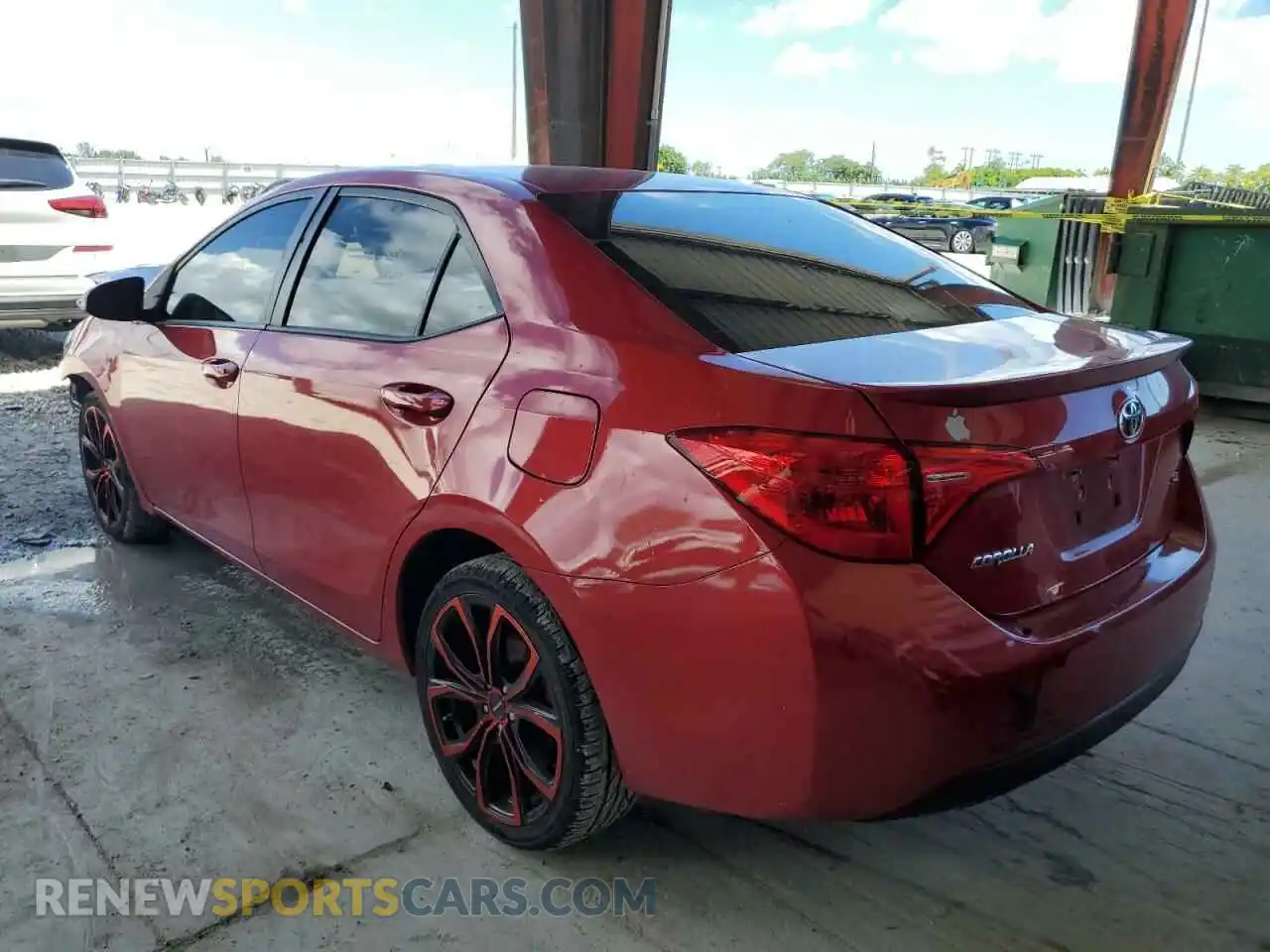 3 Photograph of a damaged car 2T1BURHE2KC173528 TOYOTA COROLLA 2019