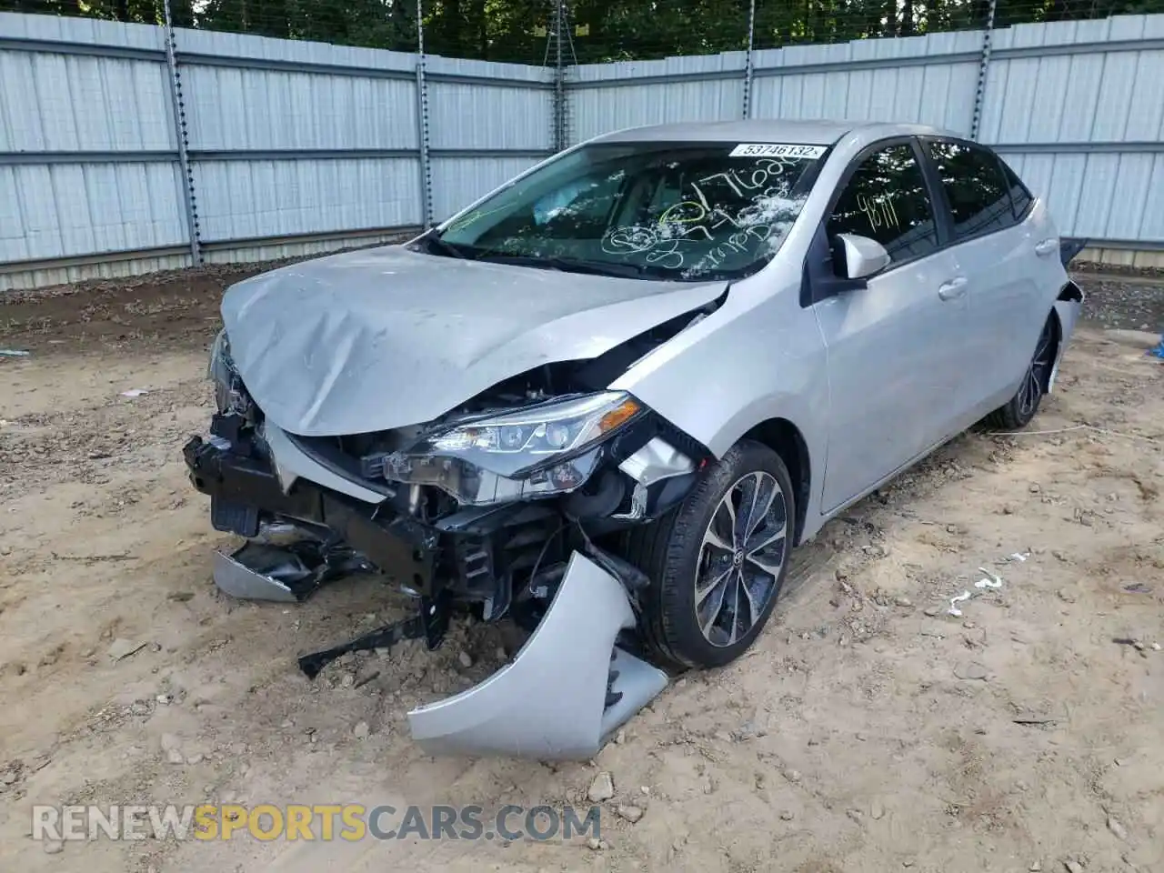 2 fotografías del automóvil dañado 2T1BURHE2KC176204 TOYOTA COROLLA 2019