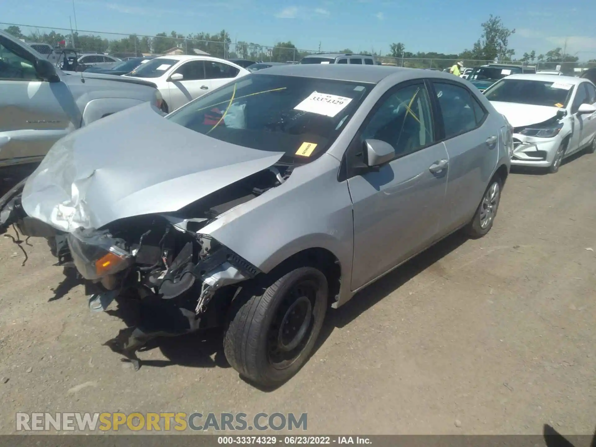 2 Photograph of a damaged car 2T1BURHE2KC181712 TOYOTA COROLLA 2019
